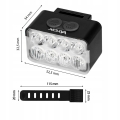 Lampka rowerowa przednia mocna jasna 900 lm 8x LED USB-C Vayox