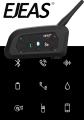 Interkom motocyklowy intercom Bluetooth 5.1 USB-C Ejeas V6 Pro+ najnowszy do 1200 m