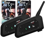 2 interkomy motocyklowe na 2 kaski intercom Bluetooth 5.1 USB-C Ejeas V6 Pro+ na 1200 m najnowszy