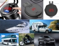 Szybka ładowarka motocyklowa samochodowa 65 W 2x USB typ-C PD 45 W woltomierz MBG Line
