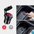 Szybka ładowarka motocyklowa samochodowa 65 W 2x USB typ-C PD 45 W woltomierz MBG Line