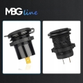 Szybka ładowarka motocyklowa samochodowa 65 W 2x USB typ-C PD 45 W woltomierz MBG Line
