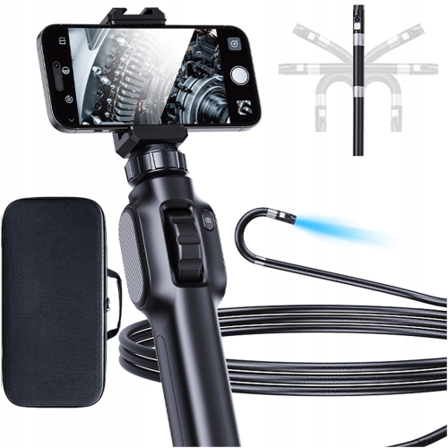 Kamera inspekcyjna 2x Full HD ruchoma głowica 360° kamera warsztatowa endoskop z funkcją OTG na telefon