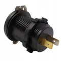 Ładowarka zasilacz motocyklowa samochodowa USB QC 3.0 woltomierz przycisk MBG Line