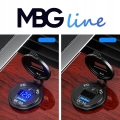 Szybka ładowarka motocyklowa samochodowa 3x USB woltomierz 63 W USB-C PD 45 W MBG Line