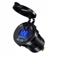 Szybka ładowarka motocyklowa samochodowa 3x USB woltomierz 63 W USB-C PD 45 W MBG Line