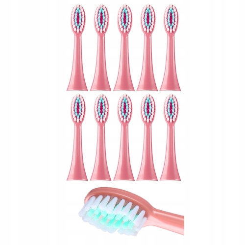 Końcówki do szczoteczki do zębów dla dzieci różowe S1 Heckermann 10 szt. 