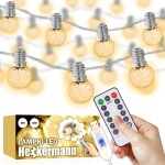 Girlanda ogrodowa łańcuch świetlny dom okno LED wodoszczelna USB 6 m + pilot