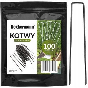 Metalowe szpilki kołki  kotwy do agrowłókniny 100 szt. 3 x 15 cm