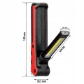 Lampa warsztatowa LED COB latarka z magnesem lampka akumulatorowa hak USB Vayox
