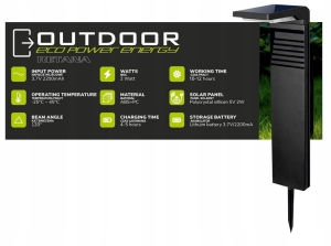Lampa solarna wbijana Retana reflektor LED ogrodowy B-Line 1 szt.