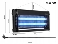 Lampa owadobójcza UV na komary elektryczna pułapka na muchy 40 W Pro Vayox