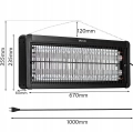 Lampa owadobójcza UV na komary elektryczna pułapka na muchy 40 W mocna Vayox