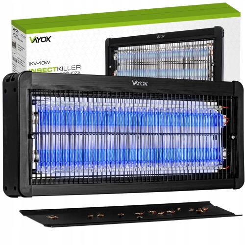Lampa owadobójcza UV na komary elektryczna pułapka na muchy 40 W mocna Vayox