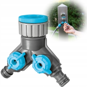 Rozdzielacz na kran do węża 2-drożny podwójny do wody 1 3/4 Cellfast