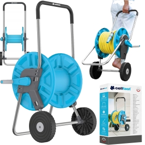 Stojak wózek na wąż ogrodowy bęben zwijacz nawijak uniwersalny 45 m Cellfast oryginalny