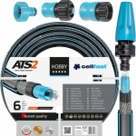 Zestaw wąż ogrodowy 6 warstw mocny 1/2 50 m 32 bar UV prosty pistolet 3x złączka Cellfast