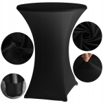 Pokrowiec na stół obrus elastyczny bankietowy cateringowy spandex czarny