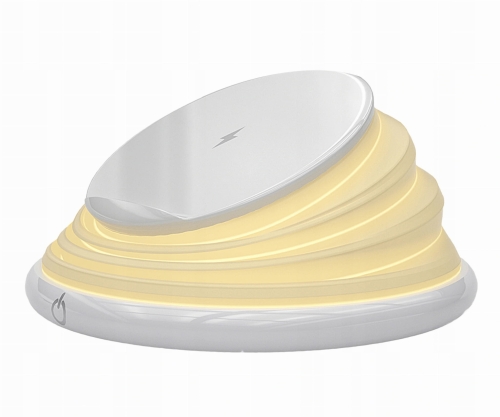 Ładowarka QI 10 W typ C USB lampka nocna LED RGB