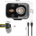 Latarka czołowa LED zoom akumulatorowa lekka czołówka USB-C 800 lm Pro Vayox