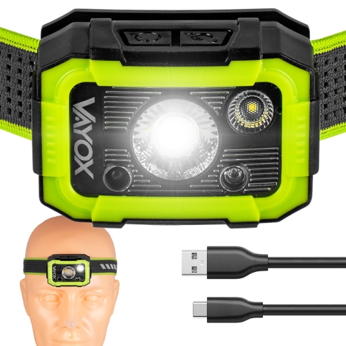Latarka czołowa LED akumulatorowa czołówka USB-C Hammer 750 lm Pro Vayox