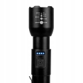 Mocna latarka LED taktyczna akumulatorowa 18650 zoom USB-C 20 W 800 lm Vayox