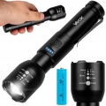 Mocna latarka LED taktyczna akumulatorowa 18650 zoom USB-C 20 W 800 lm Vayox