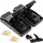 Metalowa pułapka łapka na szczury myszy gryzonie + przynęta