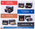 Frytkownica beztłuszczowa Air Fryer 2 kosze 8 l 2500 W