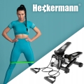 Stepper do ćwiczeń fitness aerobiku z linkami licznikiem antypoślizgową matą + twister