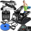 Stepper do ćwiczeń fitness aerobiku z linkami licznikiem antypoślizgową matą + twister