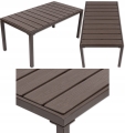 Meble ogrodowe tarasowe zestaw 2 krzesła stół sofa poduszki + pokrowiec 4 osoby