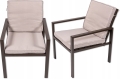 Meble ogrodowe tarasowe zestaw 2 krzesła stół sofa poduszki + pokrowiec 4 osoby