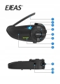 Interkom motocyklowy Ejeas Q20 Bluetooth radio FM