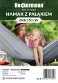 Hamak dwuosobowy ogrodowy huśtawka mocny okrągły wzmocniony pałąk duży torba szary