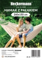 Hamak dwuosobowy ogrodowy huśtawka mocny okrągły wzmocniony pałąk duży torba beżowy