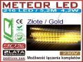 Lampki metor sople 216 SMD LED padający śnieg zewnętrzne 5,2 m barwa żółta