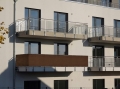 Mata maskująca na balkon 90 x 300 cm osłona balkonowa mata siatka cieniująca brązowa