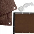 Mata maskująca na balkon 100 x 700 cm osłona balkonowa mata siatka cieniująca brązowa