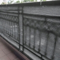 Mata maskująca na balkon 100 x 700 cm osłona balkonowa mata siatka cieniująca szara