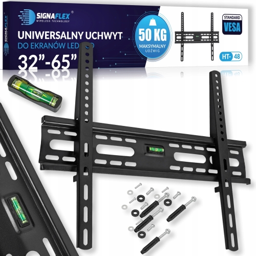 Uniwersalny mocny uchwyt do telewizora wieszak TV monitora 32-65 do 50 kg VESA