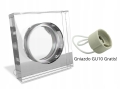 Oprawa oprawka halogenowa sufitowa szklana lustrzana GU10 gruba 20 mm B-Line