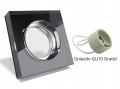 Oprawa oprawka halogenowa sufitowa szklana czarna GU10 gruba 20 mm B-Line