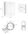 Bezbateryjny bezprzewodowy podwójny włącznik światła Linbell Linptech white K9W2 + 2R2