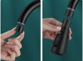 Przedłużka aerator relator adapter końcówka kranu kuchennego do baterii 3 funkcje czarna