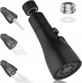 Przedłużka aerator relator adapter końcówka kranu kuchennego do baterii 3 funkcje czarna
