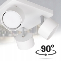 Lampa sufitowa Spot LED light 4-punktowa 4x GX53 biała + żarówki
