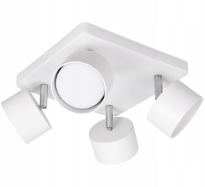 Lampa sufitowa Spot LED light 4-punktowa 4x GX53 biała + żarówki