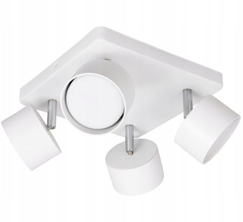 Lampa sufitowa Spot LED light 4-punktowa 4x GX53 biała + żarówki