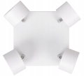 Lampa sufitowa Spot LED light 4-punktowa 4x GX53 biała + żarówki